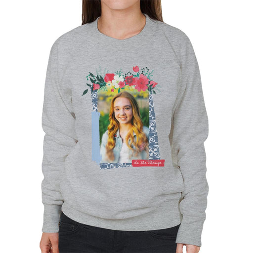 Holly-Hobbie-Be-The-Change-Floral-Border-Womens-Sweatshirt