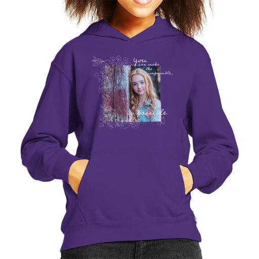 Holly-Hobbie-You-Can-Make-The-Impossible-Possible-White-Text-Kids-Hooded-Sweatshirt