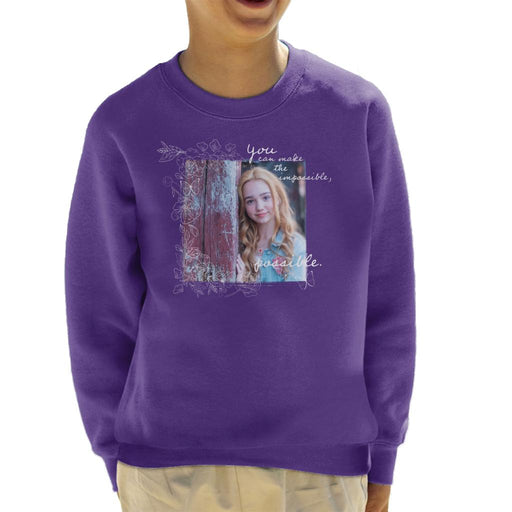 Holly-Hobbie-You-Can-Make-The-Impossible-Possible-White-Text-Kids-Sweatshirt