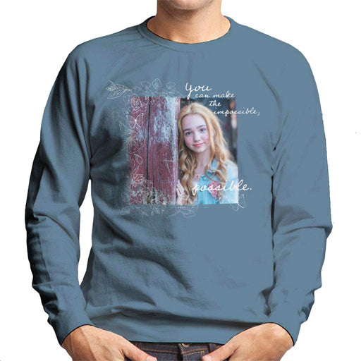 Holly-Hobbie-You-Can-Make-The-Impossible-Possible-White-Text-Mens-Sweatshirt