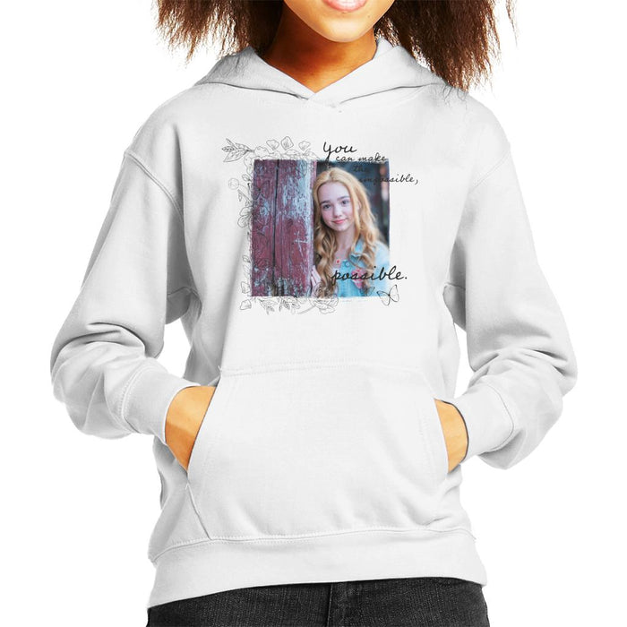 Holly-Hobbie-You-Can-Make-The-Impossible-Possible-Dark-Text-Kids-Hooded-Sweatshirt