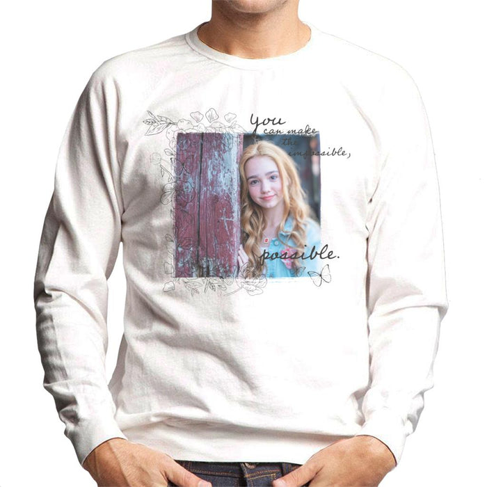 Holly-Hobbie-You-Can-Make-The-Impossible-Possible-Dark-Text-Mens-Sweatshirt