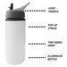 Holly-Hobbie-You-Can-Make-The-Impossible-Possible-Dark-Text-Aluminium-Water-Bottle-With-Straw
