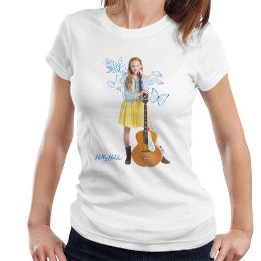 Holly-Hobbie-Blue-Butterfly-Silhouette-Womens-T-Shirt